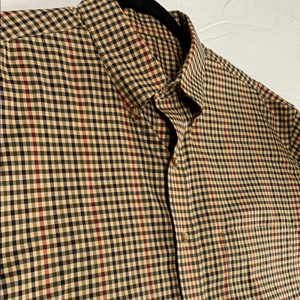 JOS A BANK | LARGE MEN GINGHAM BUTTON DOWN LONG SLEEVE | TRAVELER'S COLLECTION